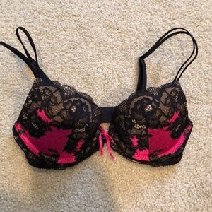 Victoria’s Secret Lace Bra Pink and Black Size 34B